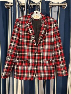 Pendleton Woolen Mills red plaid jacket, blazer, quality